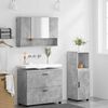 vidaXL Bathroom Furniture Set with Drawer 3 pcs Concrete Grey