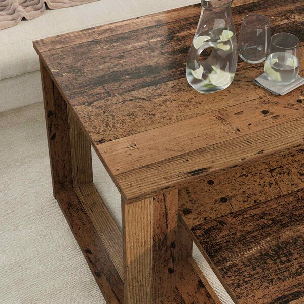 vidaXL Coffee Table Set 2 pcs Old Wood Engineered Wood