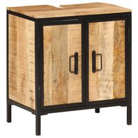 vidaXL Bathroom Sink Cabinet 55x35x60 cm Solid Wood Mango and Iron
