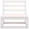vidaXL 6 Piece Garden Lounge Set White Solid Pinewood