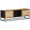 vidaXL TV Cabinet 120x30x40 cm Rough Mango Wood and Natural Cane