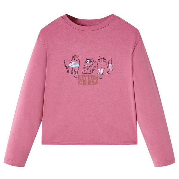 Kids' T-shirt with Long Sleeves Raspberry 128