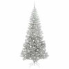 vidaXL Christmas Tree with 300 LEDs with Stand Silver 210 cm PET