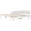 vidaXL Bed Frame with Headboard White 200 x 200 cm Solid Pine Wood