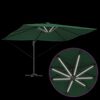 vidaXL Umbrella Green 352 x 251 x 265 cm Polyester and Aluminium