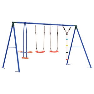 vidaXL Outdoor Swing Set Multicolour Steel and PE