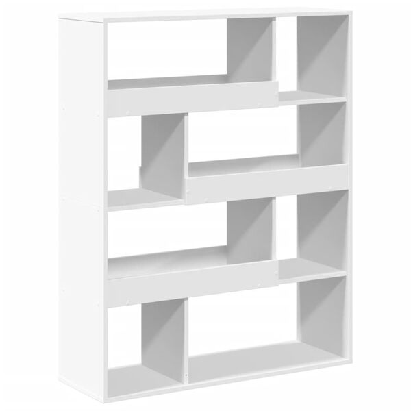 vidaXL Bookcase White 100x33x125.5 cm Engineered Wood