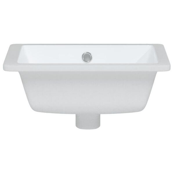 vidaXL Bathroom Sink White 39x30x18.5 cm Rectangular Ceramic