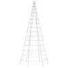 vidaXL LED Christmas Tree on Flagpole 200 LEDs Blue 180 cm