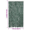 vidaXL Fly Curtain Green and White 118x220 cm Chenille