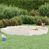 vidaXL Sandbox with Seats White Octagon Solid Wood Pine