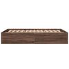 vidaXL Bed Frame without Mattress Brown Oak 140x200 cm
