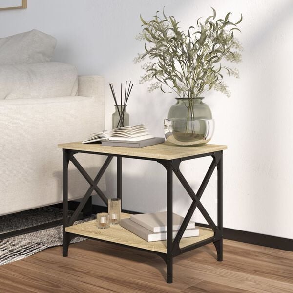 vidaXL Side Table Sonoma Oak 55x38x45 cm Engineered Wood