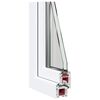 vidaXL Basement Window "RISOR" 110x50 cm Tilt&Turn DIN Left White