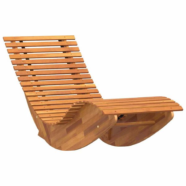 vidaXL Lounger 2-person 2 pcs Brown 154 x 60 x 74 cm Solid Acacia Wood