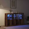 vidaXL LED Sideboard Old Wood 162 x 37 x 100 cm Engineered Wood