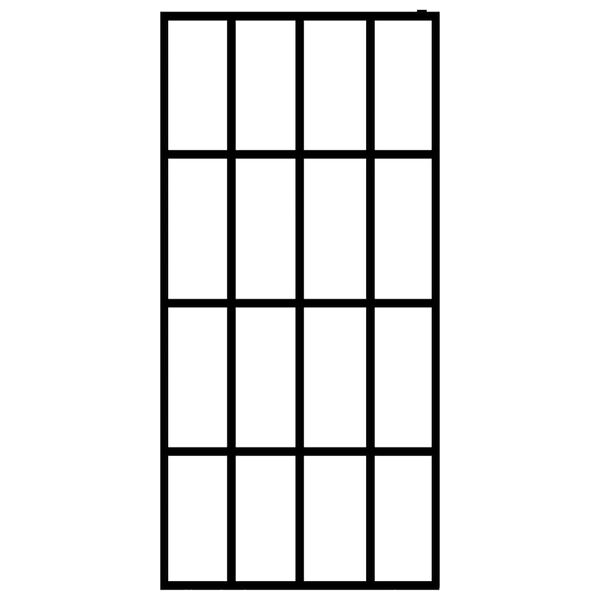 vidaXL Walk-in Shower Screen Frosted Tempered Glass 100x195 cm