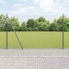 vidaXL Fence Post Grey 10 x 1.4 m (60 x 60 mm mesh) Steel and PVC