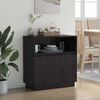 vidaXL Sideboard with LED Black oak 71 x 34.5 x 75 cm Engineered wood