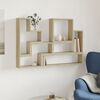 vidaXL Wall Shelf Sonoma Oak 96x12x64 cm Engineered Wood