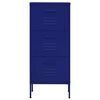 vidaXL Storage Cabinet Navy Blue 42.5x35x101.5 cm Steel