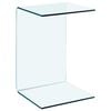 vidaXL Side Table 40x40x60 cm Tempered Glass