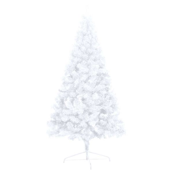 vidaXL Artificial Half Pre-lit Christmas Tree with Ball Set White 120 cm
