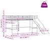 vidaXL Kids'Loft Bed Frame with Slide White and Anthracite