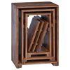 vidaXL Accent Table with Shelf 3 pcs Brown Solid Mahogany Wood