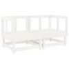 vidaXL 11 Piece Garden Lounge Set White Solid Wood Pine