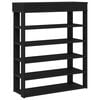 vidaXL Shoe Rack Black 80x30x98 cm Engineered Wood