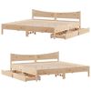 vidaXL Bed Frame with Drawers 180x200 cm Super King Solid Wood Pine