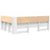 vidaXL Storage Headboard with Shelf White 140 cm Engineered Wood