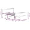 vidaXL Bed Frame without Mattress Honey Brown Solid Wood 160x200 cm