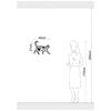 Homemania Wall Decoration Cat 46x37 cm Steel Black