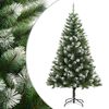 vidaXL Artificial Hinged Christmas Tree with Flocked Snow 180 cm