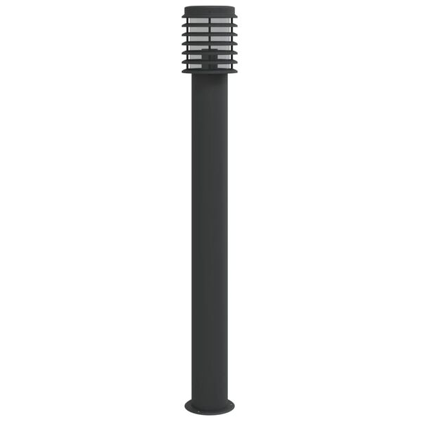 vidaXL Outdoor Floor Lamps 3pcs Black 110cm Stainless Steel