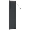 vidaXL Window Blind with Curtains Manual Black Aluminium