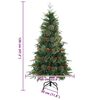 vidaXL Artificial Hinged Christmas Tree Green 120 cm PVC, PE and Steel