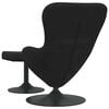 vidaXL Egg Chair with Footstool Black 63 x 73 x 90 cm Velvet