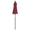 vidaXL Garden Parasol with Wooden Pole Bordeaux Red 196x231 cm