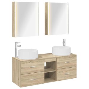 vidaXL Bathroom Furniture Set 5 pcs Sonoma Oak