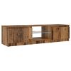 vidaXL TV Cabinet with LED Lights Old Wood 140x40x36 cm Engineered Wood
