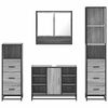 vidaXL 4&nbsp;Piece Bathroom Furniture Set&nbsp;Grey Sonoma Engineered Wood