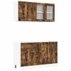 vidaXL Kitchen Unit LYON 4 pcs Smoked Oak Engineered Wood