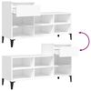 vidaXL Shoe Cabinet White 102x36x60 cm Engineered Wood
