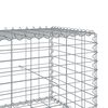 vidaXL Gabion Basket with Cover 400x100x50 cm Galvanised Iron