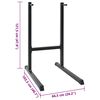 vidaXL Dip Station Black 104 x 66.5 x 122 cm Powder-coated steel