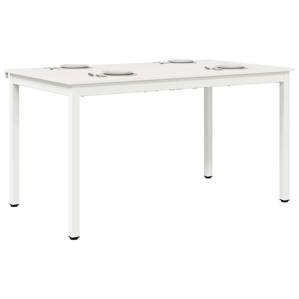 vidaXL Dining Table White 140 x 80 x 75 cm Solid Pine Wood