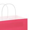 vidaXL Paper Bags 250 pcs with Handles Pink 32x22x28 cm